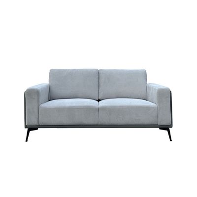 Vista 2-Seater Fabric Sofa - Warm Grey/Dark Grey